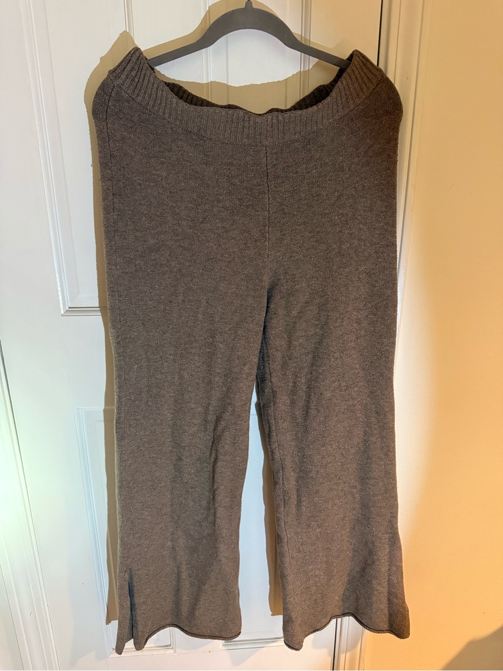 Hollister Wide Leg Knit Pants in Brown